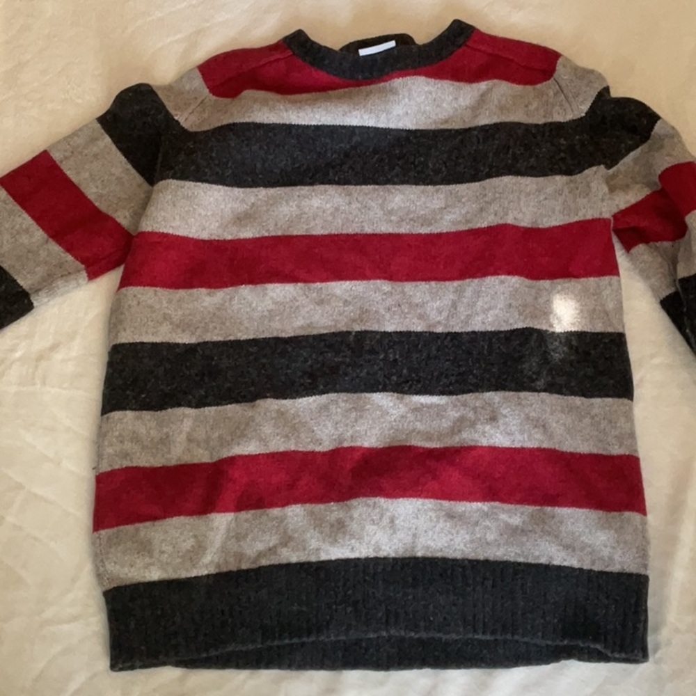 Columbia Red and Black Striped Sweater